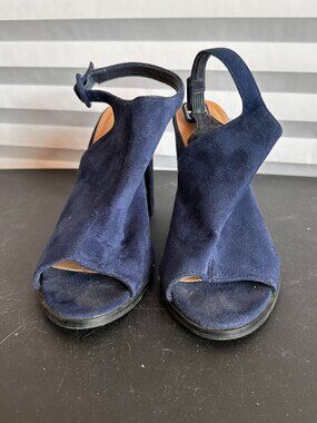Betani Jillian Blue Peep Toe Slingback Heels Size 9 – Chic Dress Shoes